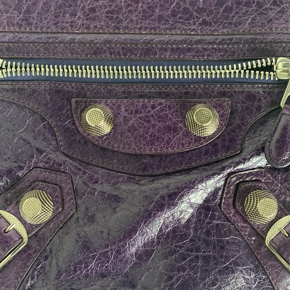 SOLD- Balenciaga Vintage Giant Motocross Flat Violet Purple Clutch Bag Wristlet - Picture 8 of 17